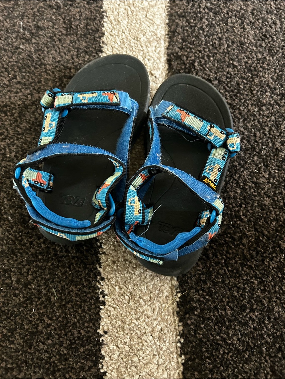 Kids Blue Adjustable Strap Sandals